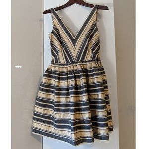 J. Crew black and gold shimmery dress